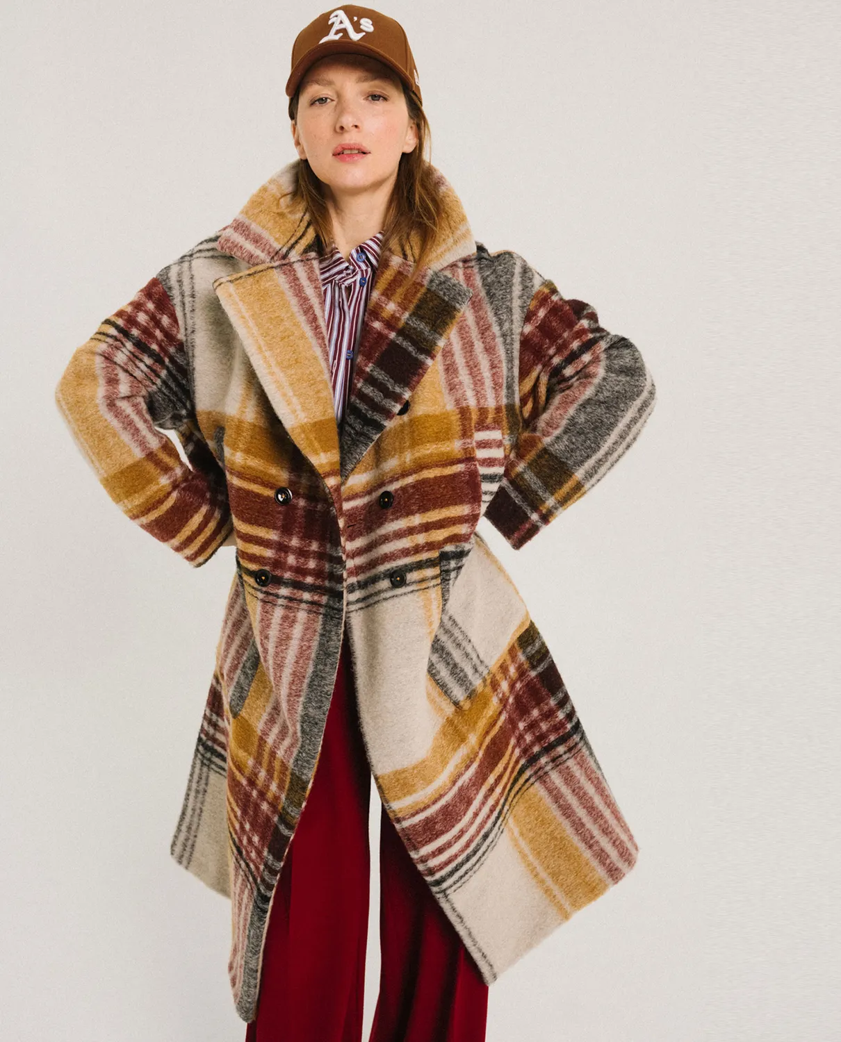 Tinsels Daniel Carpenters manteau carreaux lainage