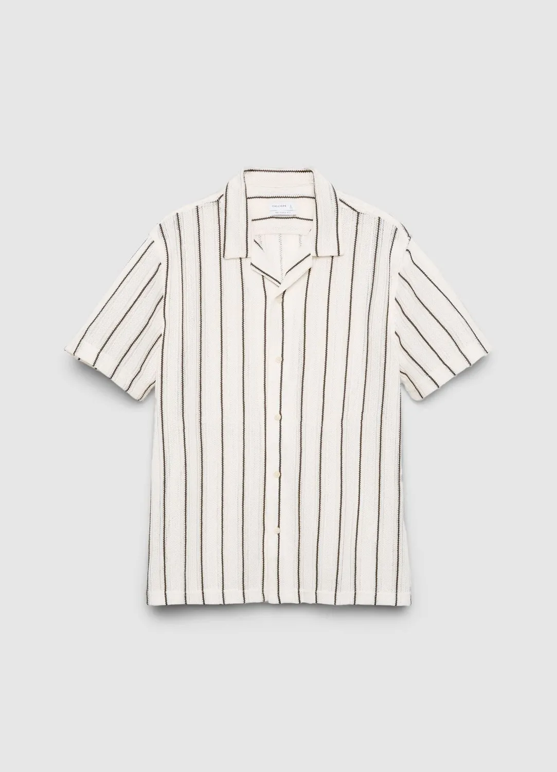Calliope chemise bowling rayée chemise homme ajourée