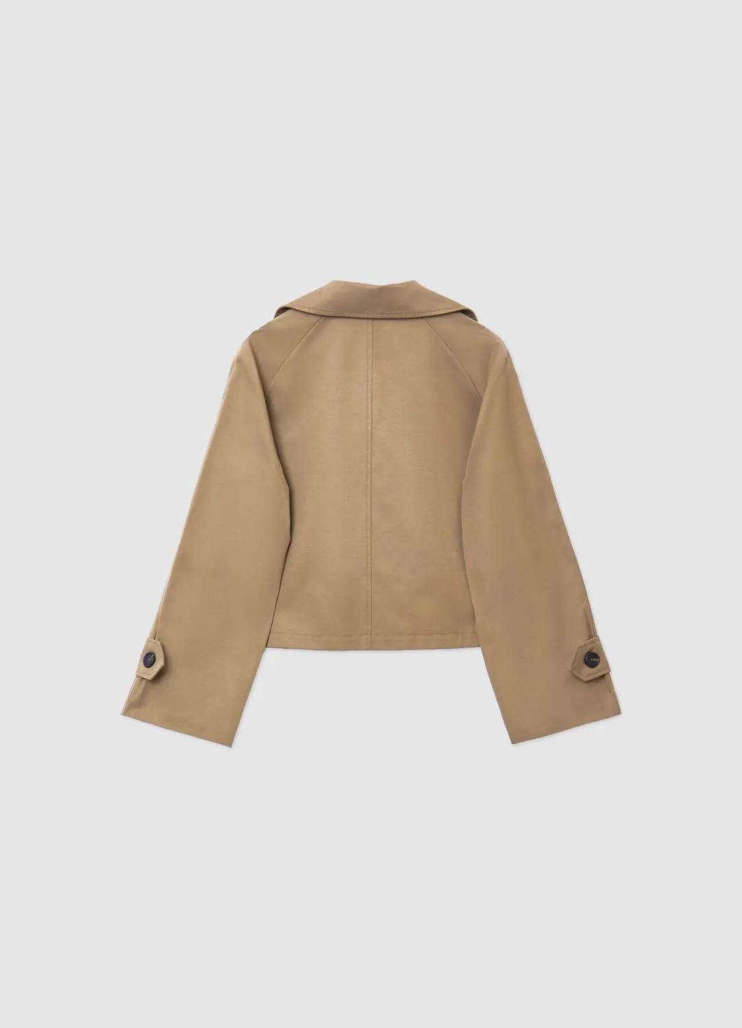 Calliope trench court femme revers boutons uni