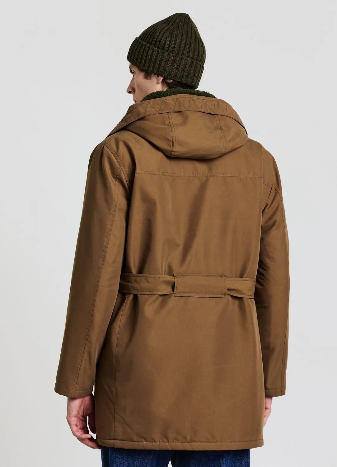 Calliope Parka homme à capuche matelassé poches à rabat