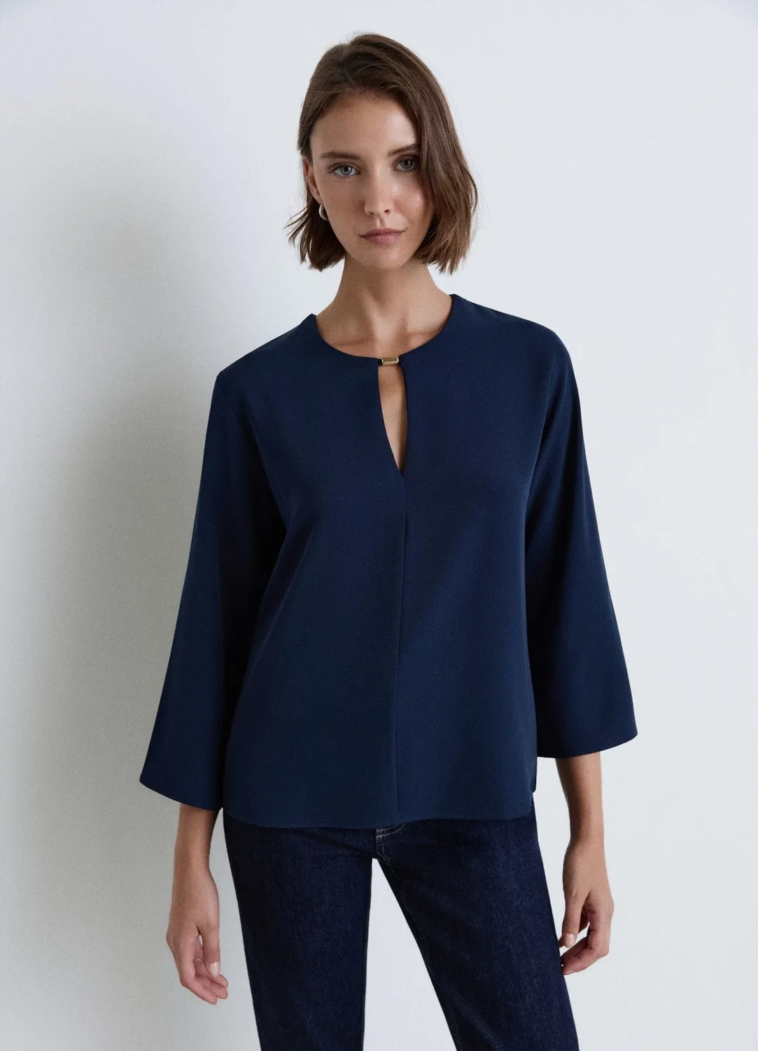 Calliope Blouse Goutte Femme Détail Métal Manches Longues