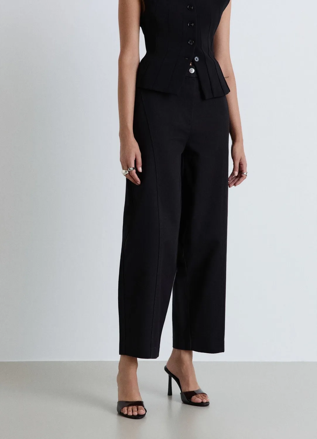 Calliope pantalon balloon taille haute uni femme