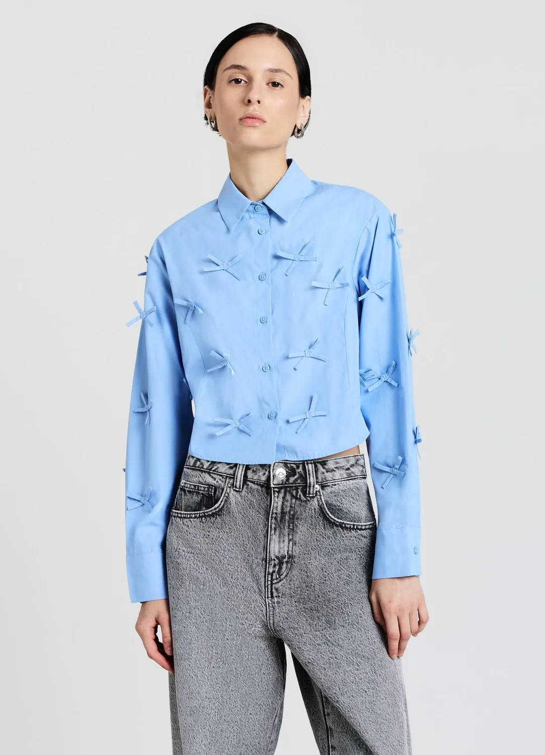 Calliope chemise crop à nœuds femme taille S