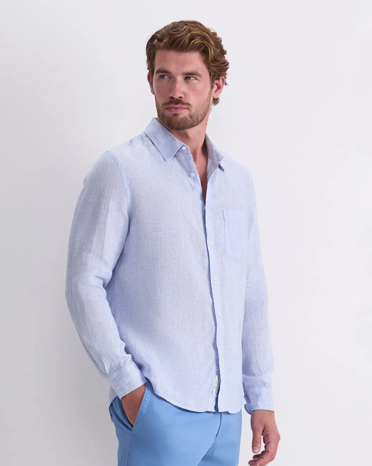 Sportscraft Vinnie chemise lin homme rayée