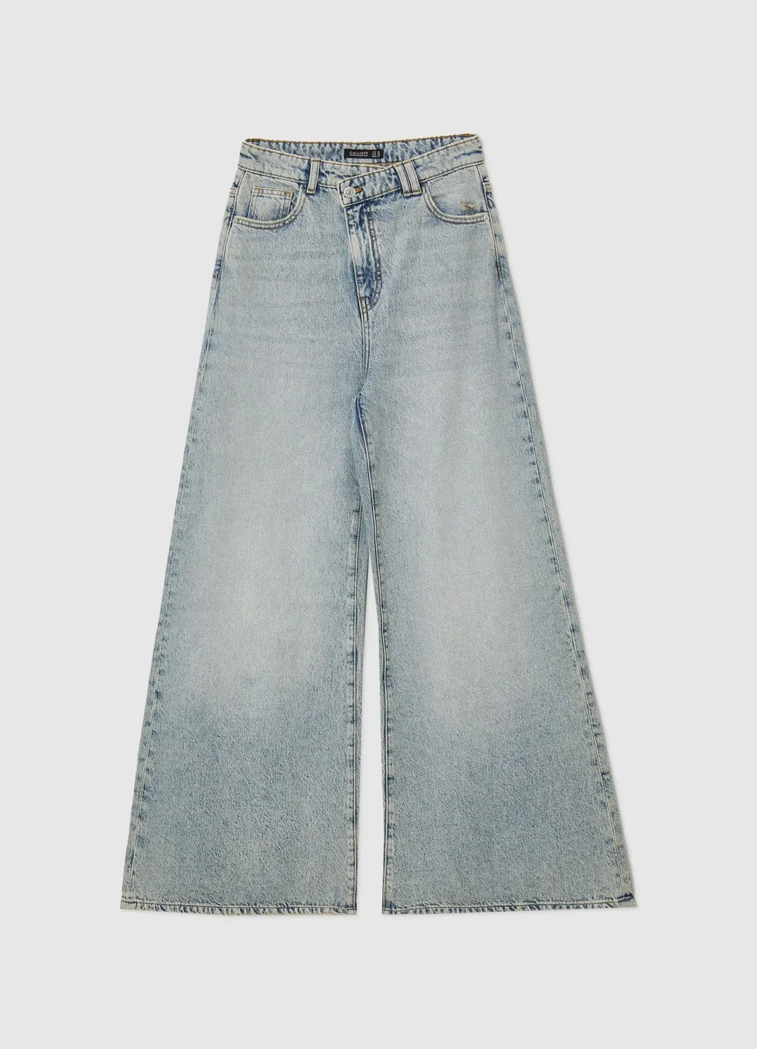 Calliope jean wide leg femme effet sablé