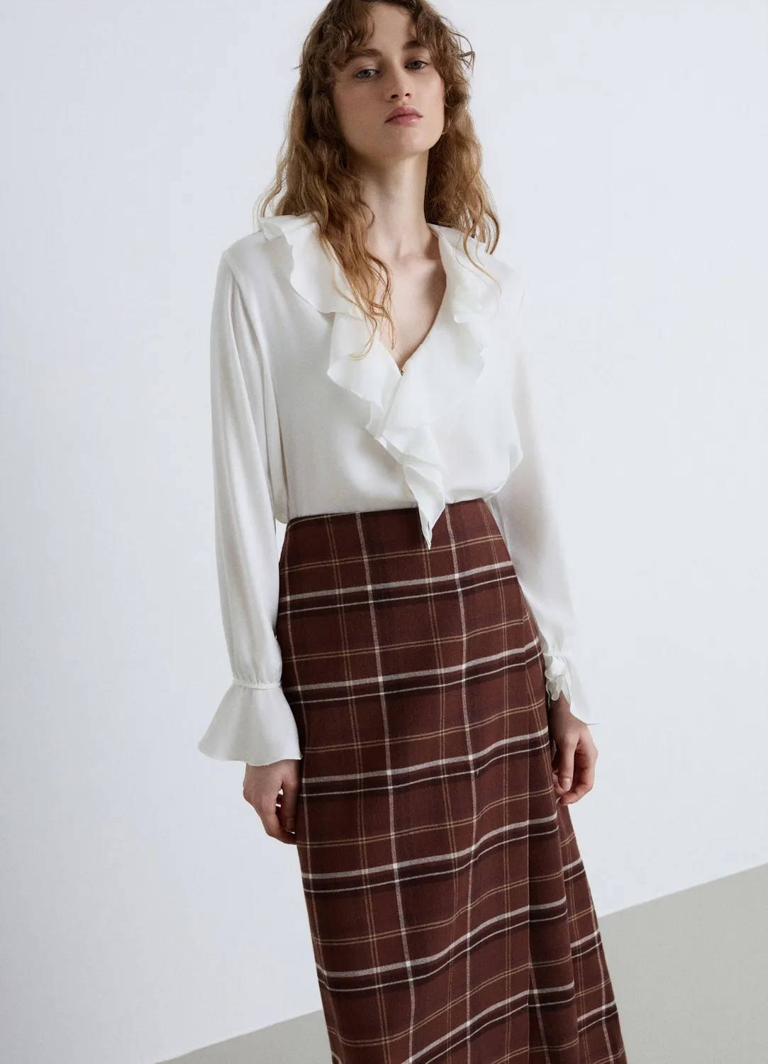 Calliope blouse femme volants satinée taille M