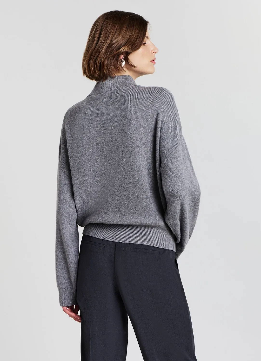 Calliope col roulé pull femme manches longues uni