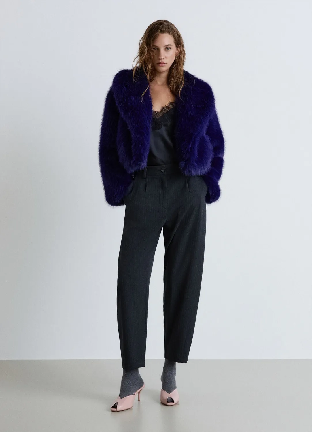 Calliope balloon pantalon femme rayé taille haute