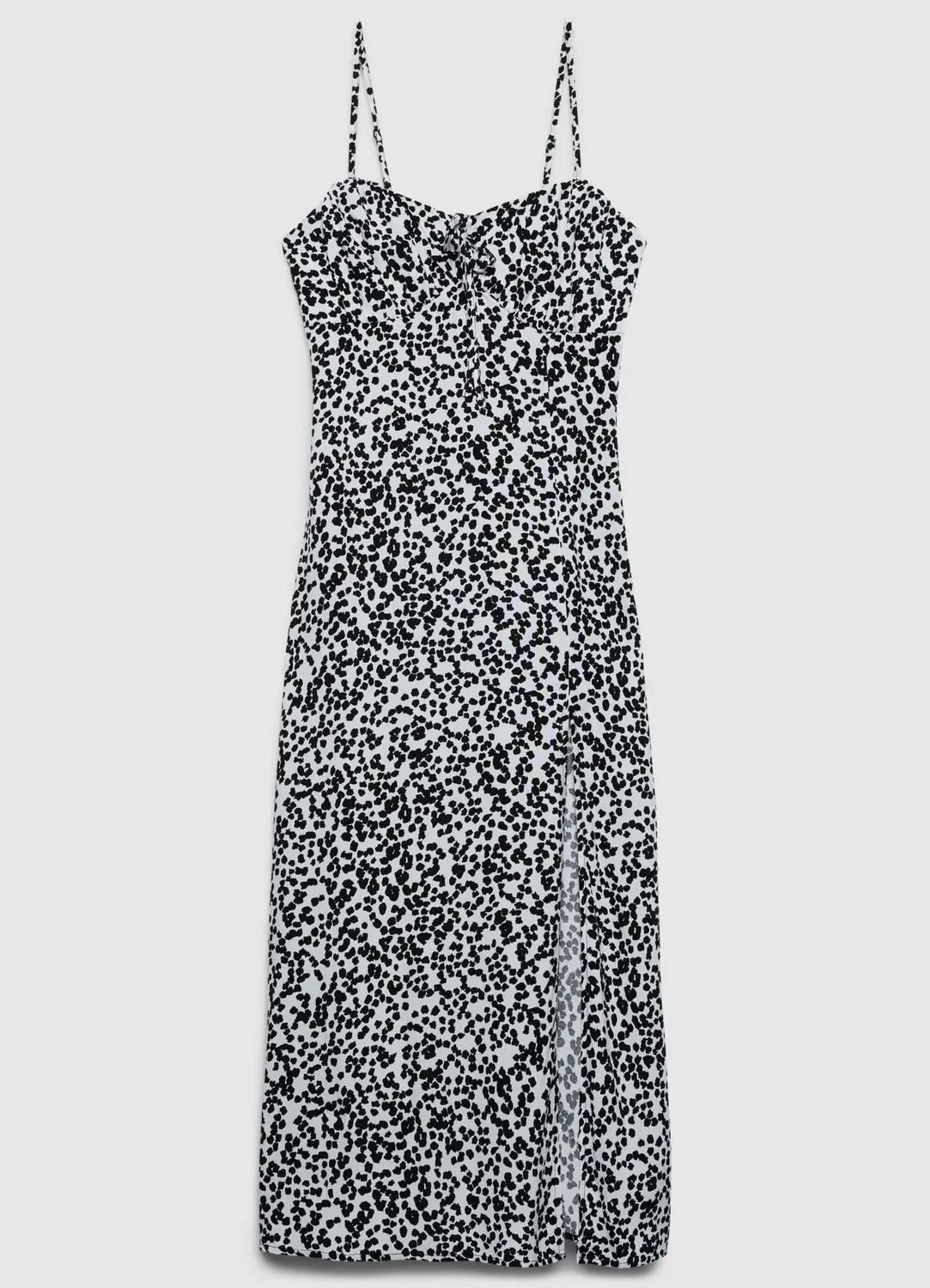 Calliope robe longue animalier fente col cœur femme