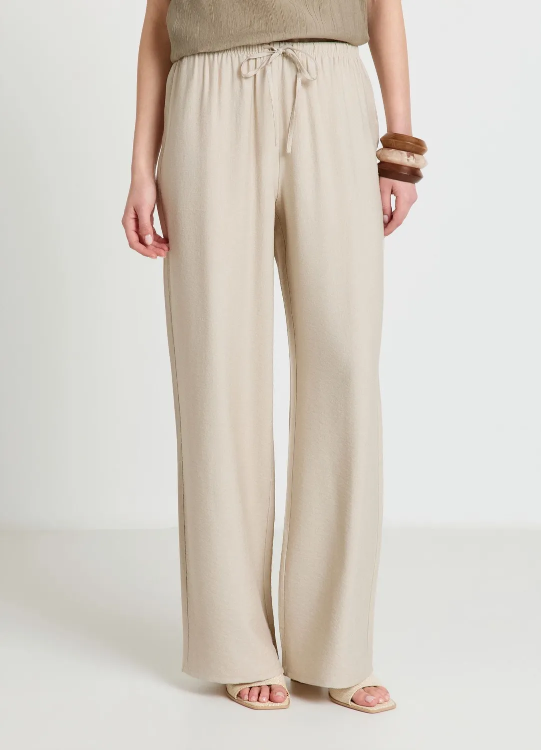 Calliope pantalon palazzo à coulisse femme coupe fluide