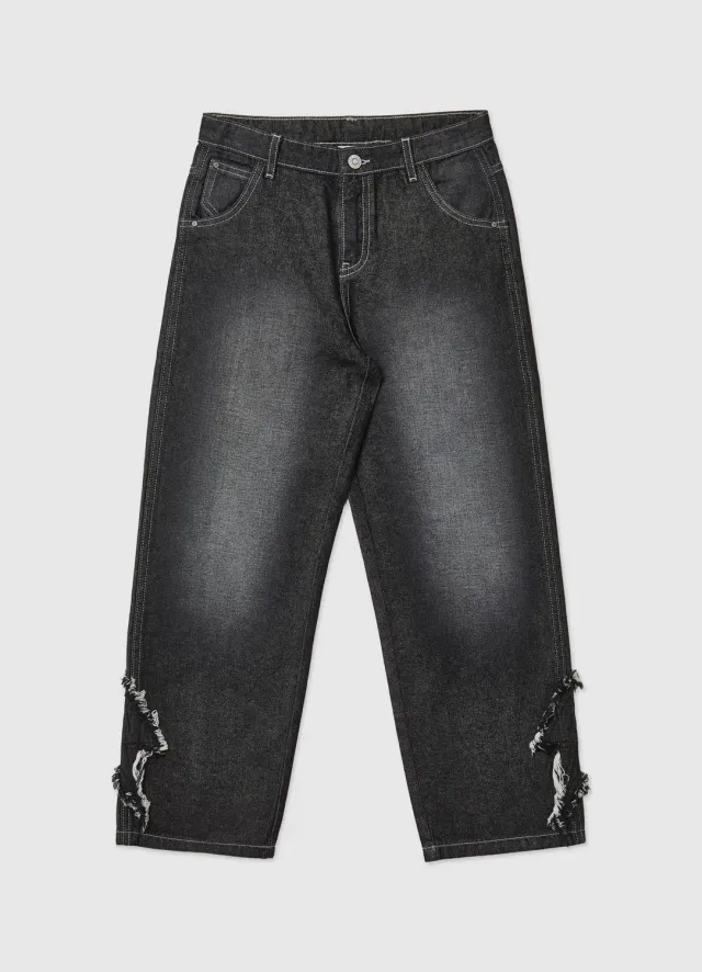 Calliope Super Baggy jean garçon déchiré 10-11 ans