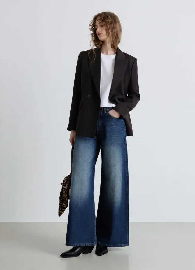 Calliope Jean Wide Leg Taille Basse Femme 42