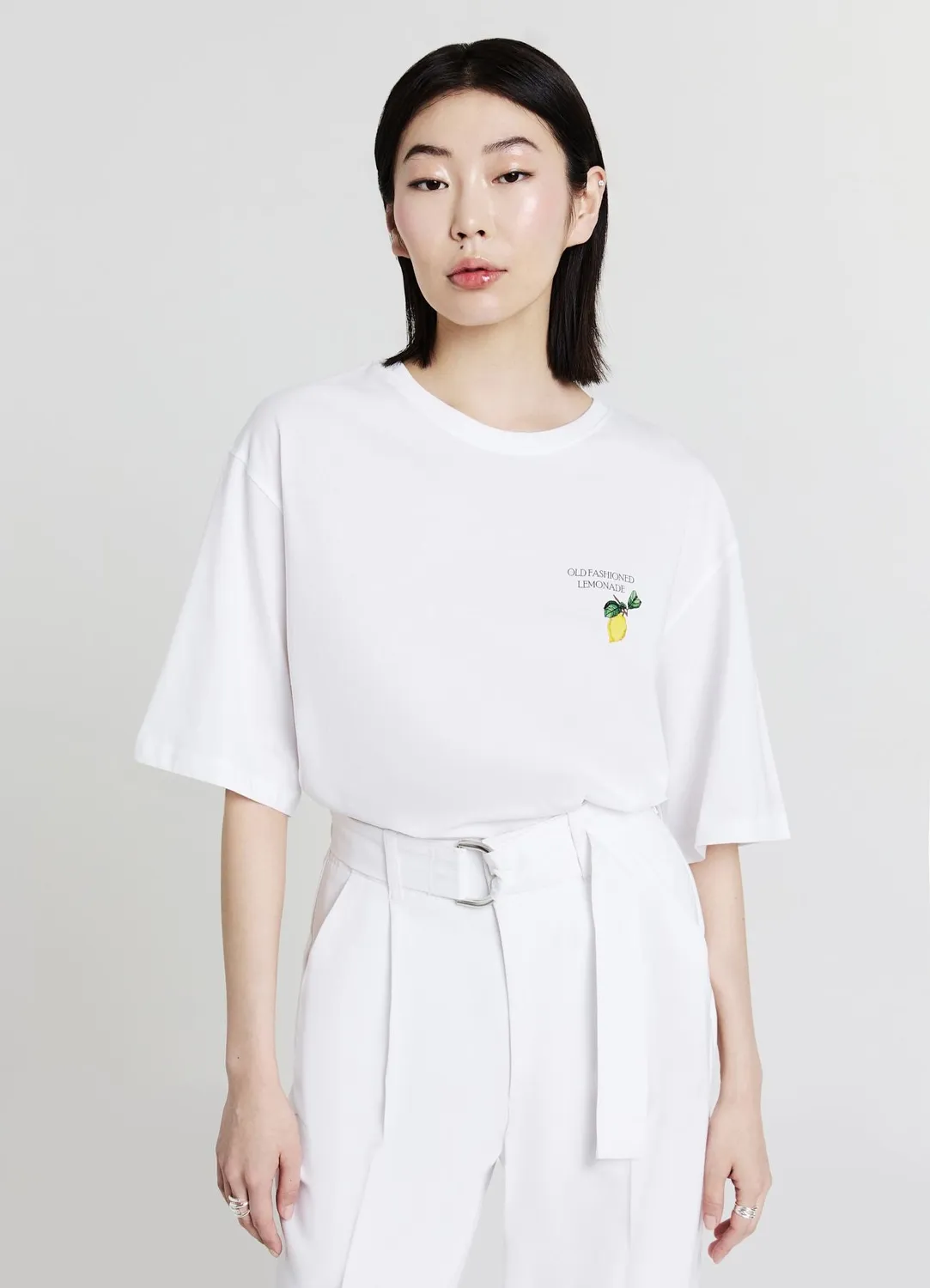 Calliope t-shirt citrons coton femme manches courtes