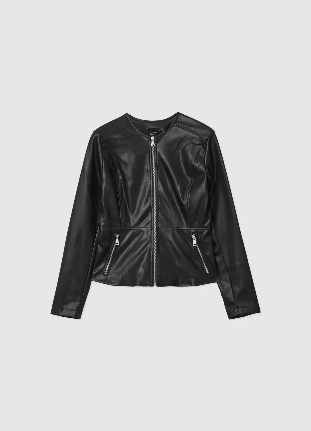 Calliope perfecto effet cuir femme zippé noir