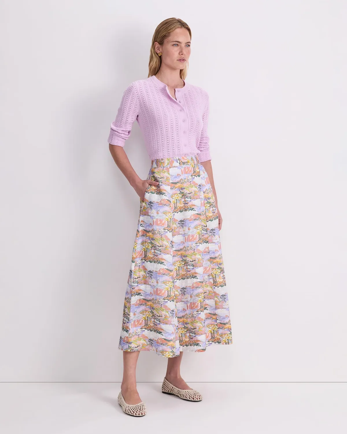 Sportscraft Coastal Parade Liberty jupe midi lin