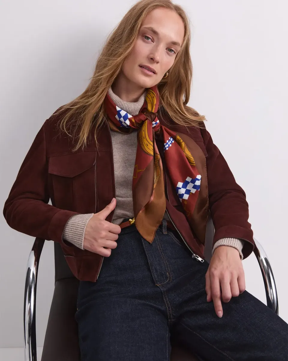 Sportscraft Lolita veste suède agneau cropped