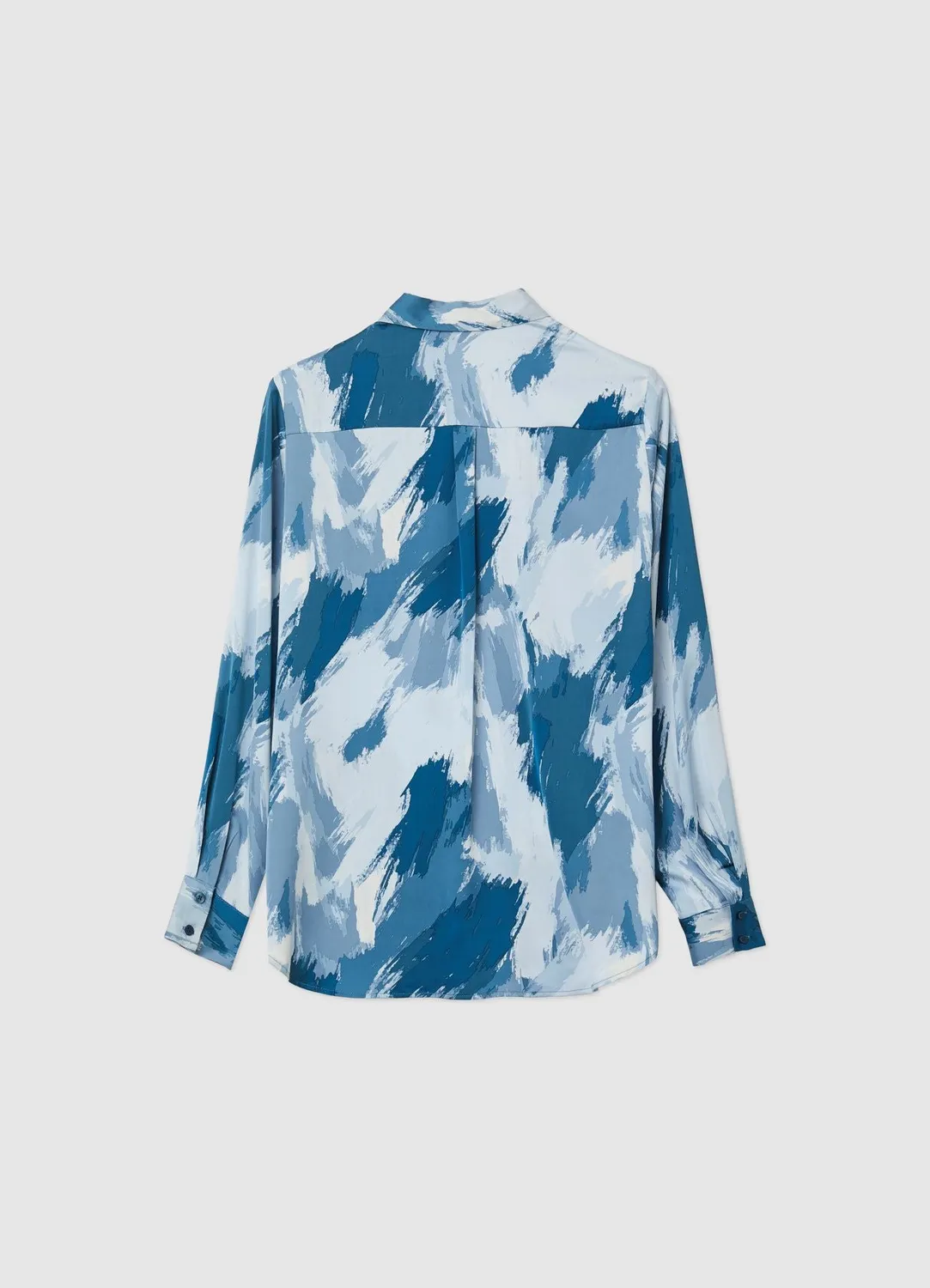 Calliope Imprimé Abstrait Chemise Satinée Manches Longues