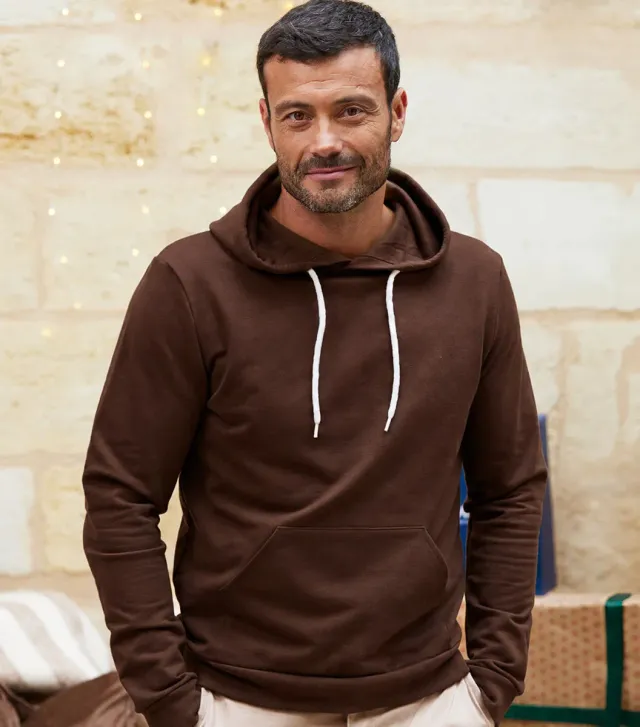Cocorico Intemporel sweat à capuche marron homme coton