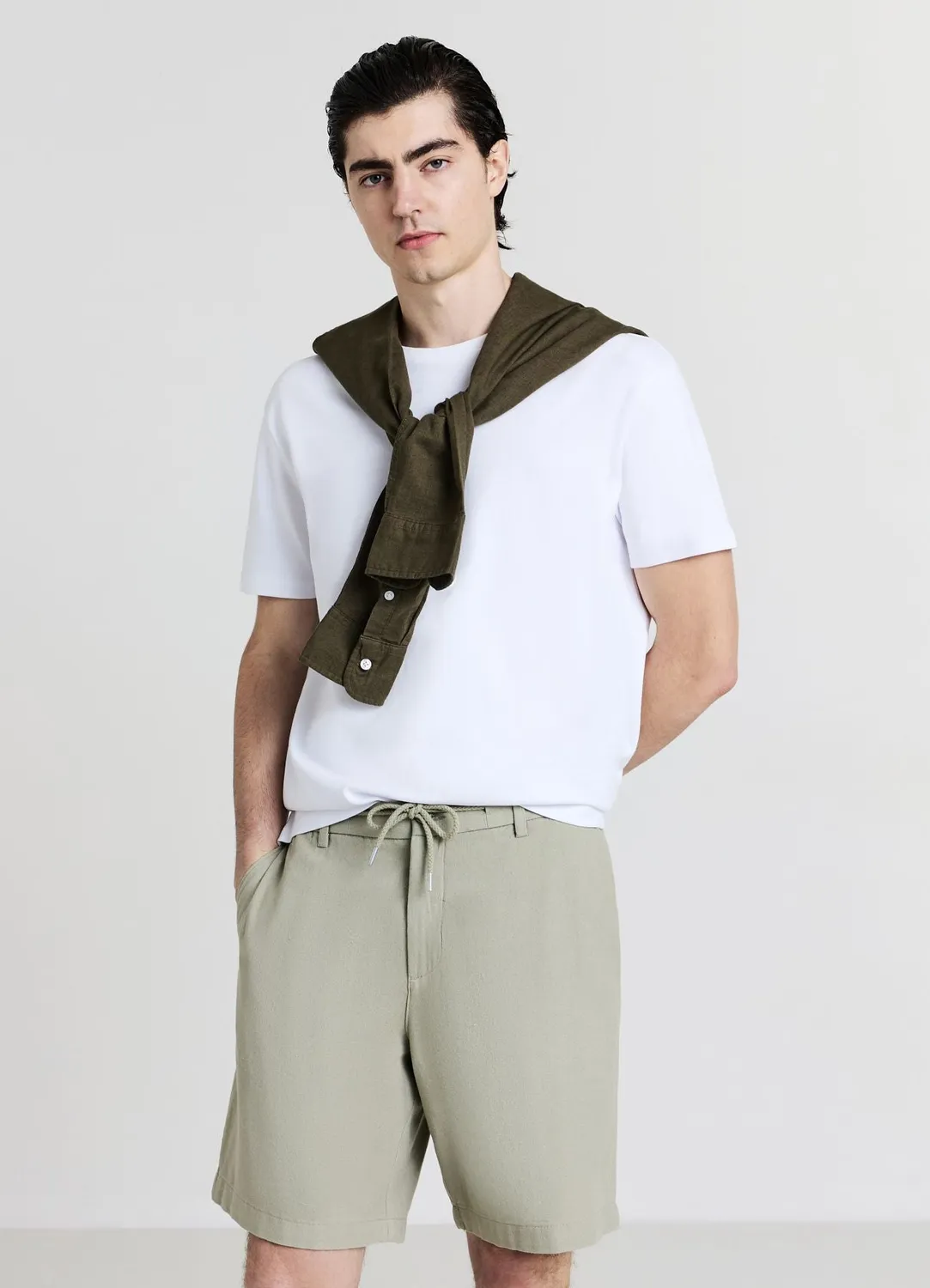 Calliope Bermuda homme à cordon uni coupe regular