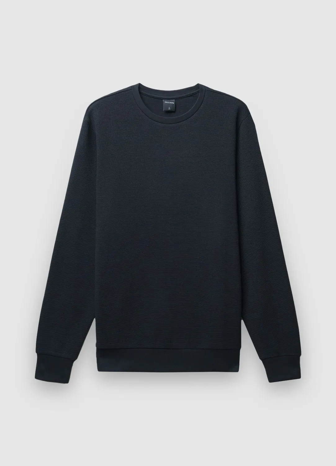 Calliope sweat homme col rond tissu texturé