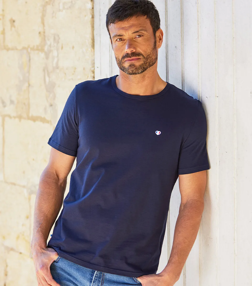 Cocorico Iconique t-shirt homme marine 100% coton