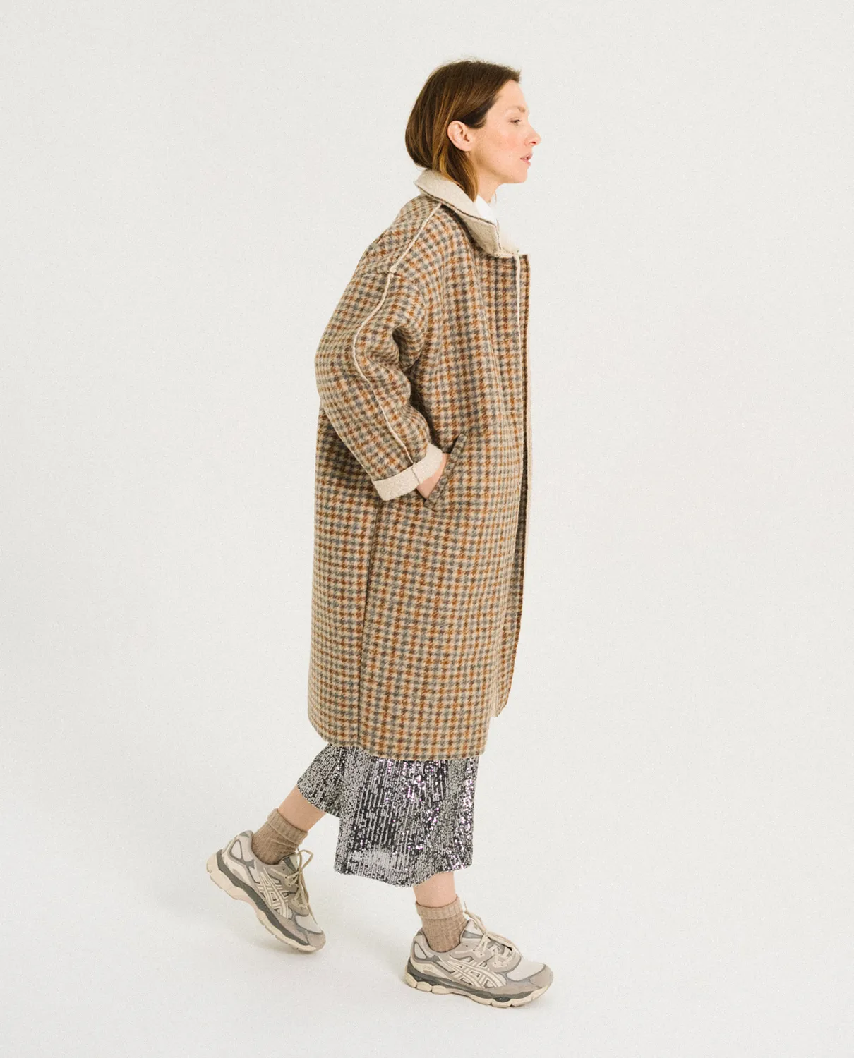 Tinsels Fayer manteau Island lainage rond
