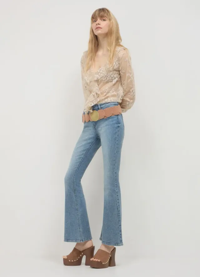 Calliope jean flare délavé femme 42 regular