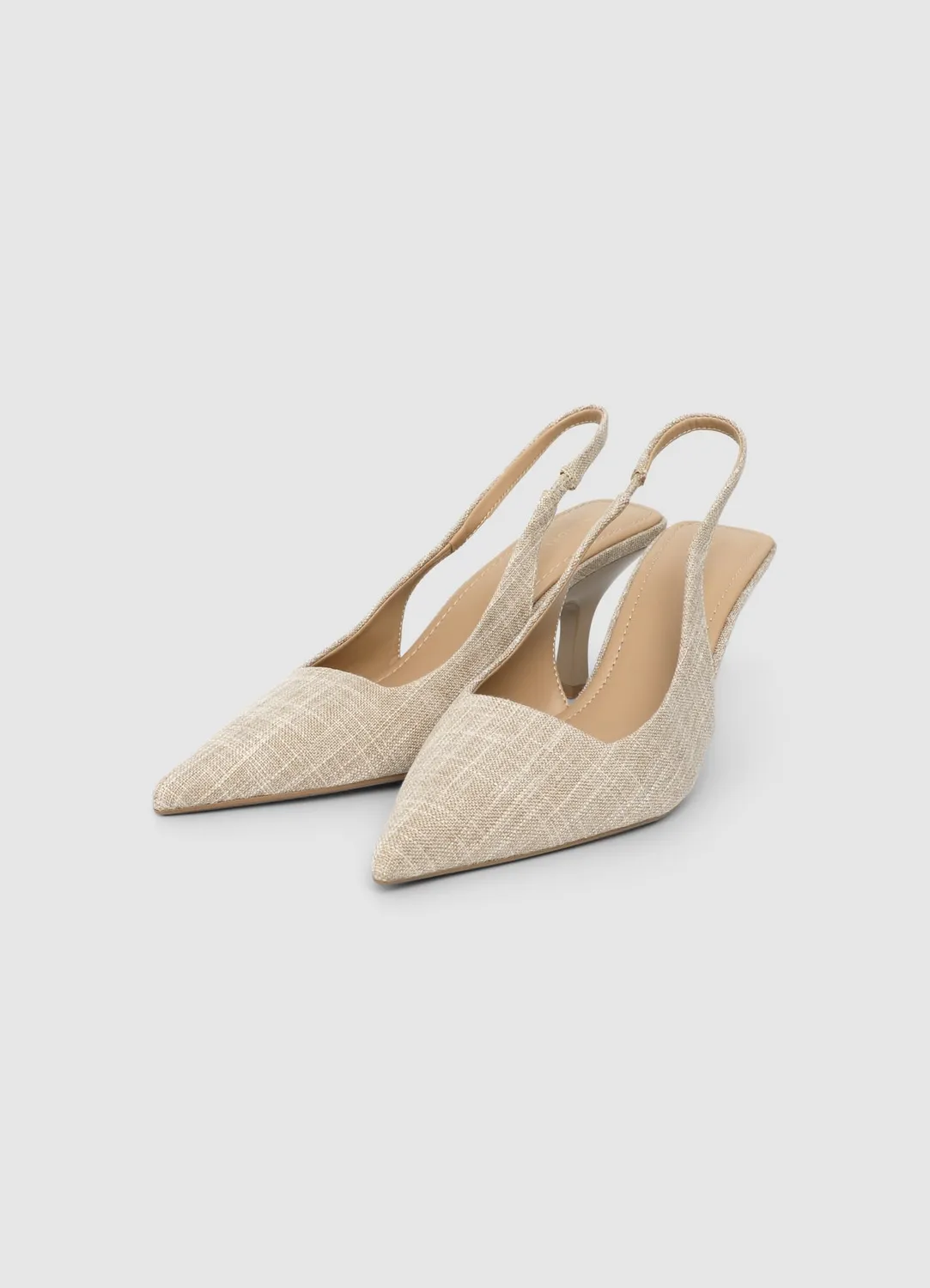 Calliope slingback canvas escarpins femme talon 7,5 cm