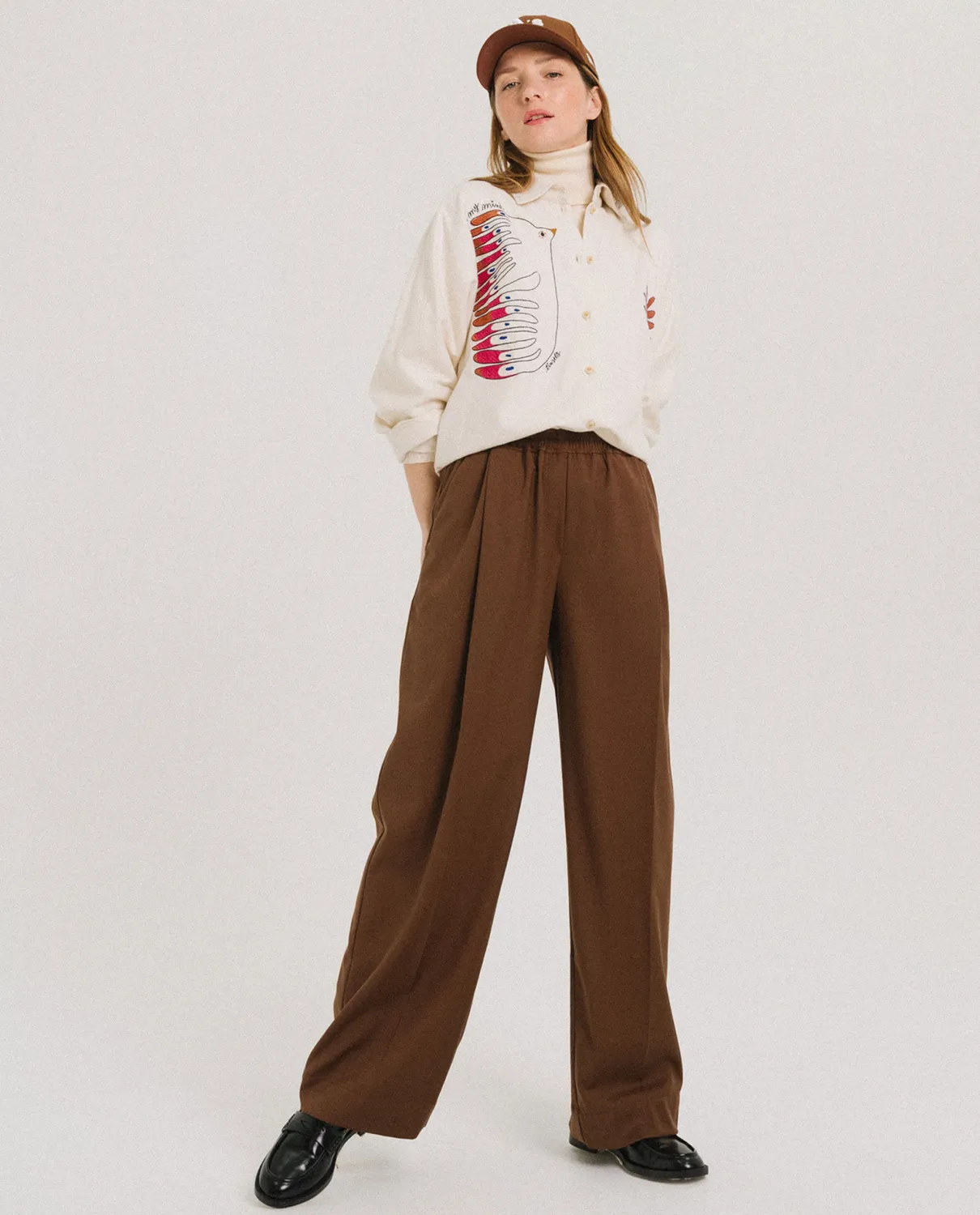 TINSELS CELAN pantalon ginger gabardine souple