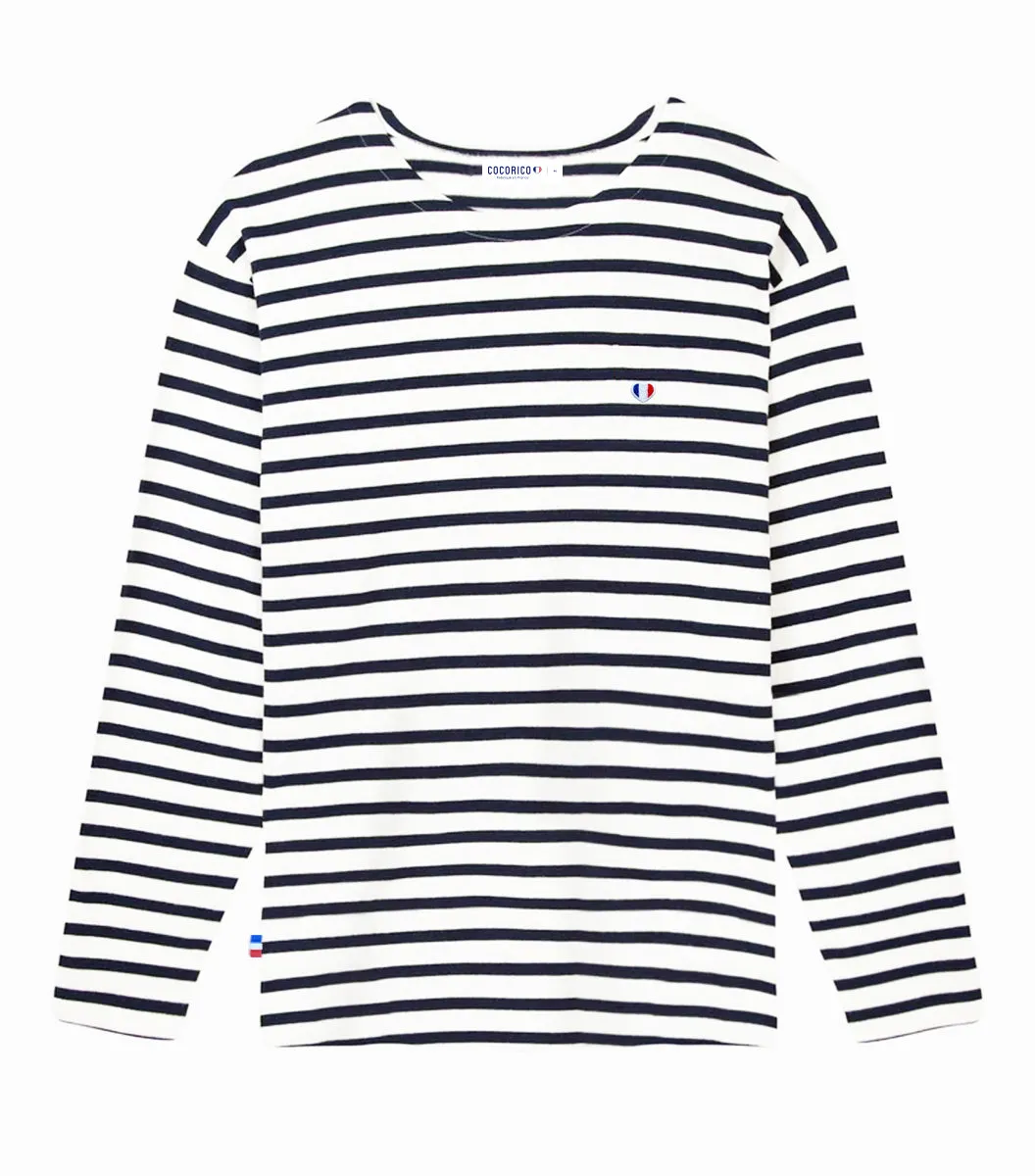 Cocorico Iconique marinière manches longues t-shirt femme coton