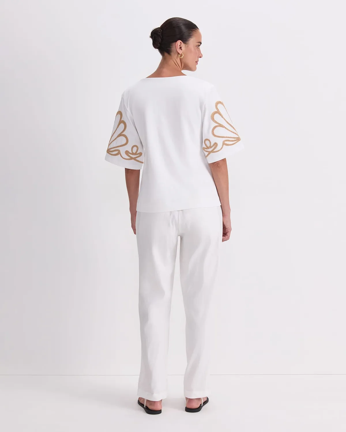 Sportscraft Eliza Embroidery Top top coton brodé