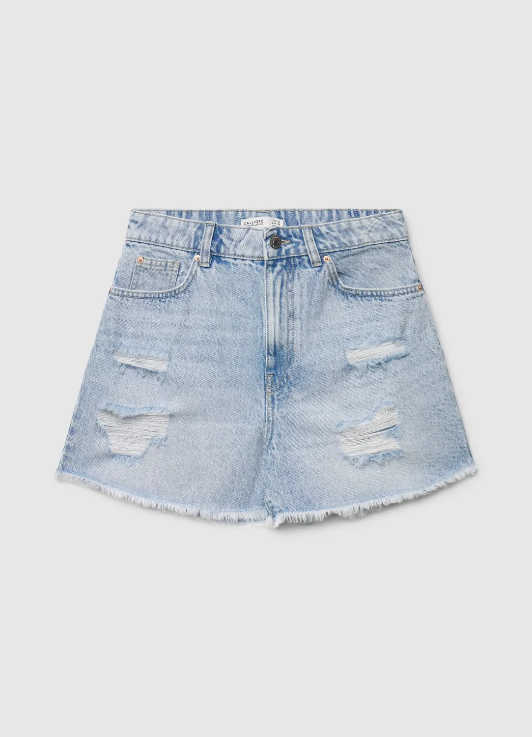 Calliope short mom denim déchiré femme