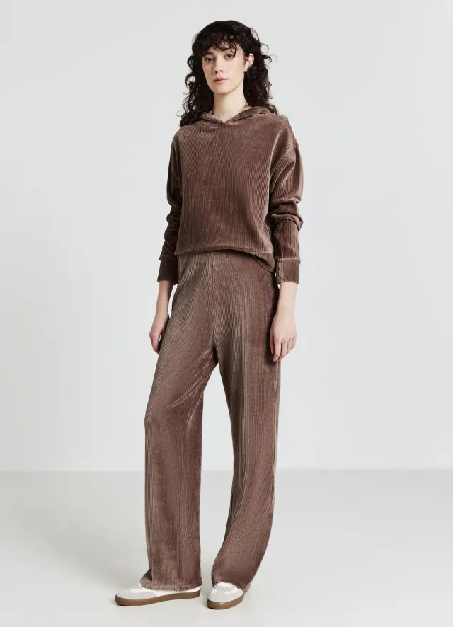 Calliope sweat capuche femme velours côtelé