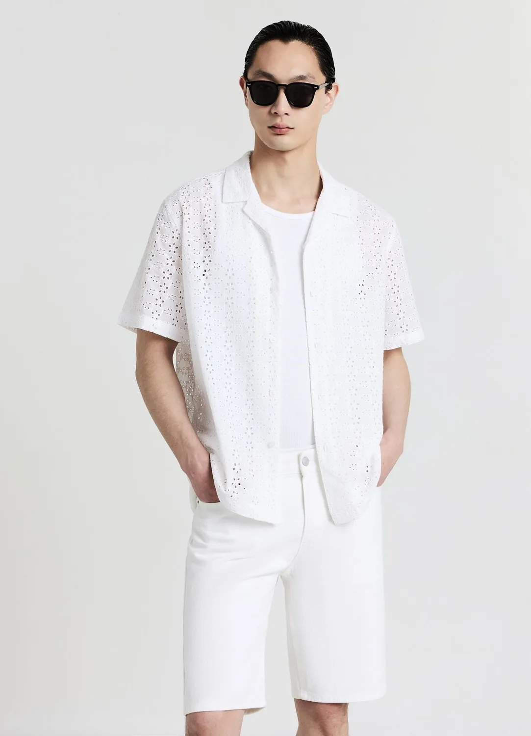 Calliope bowling sangallo chemise coton manches courtes