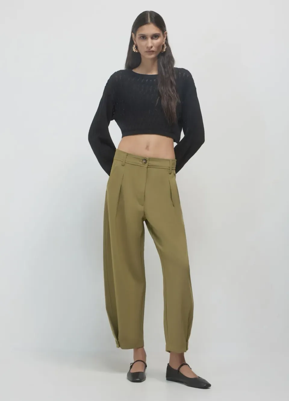 Calliope Pull ajouré col rond coton femme