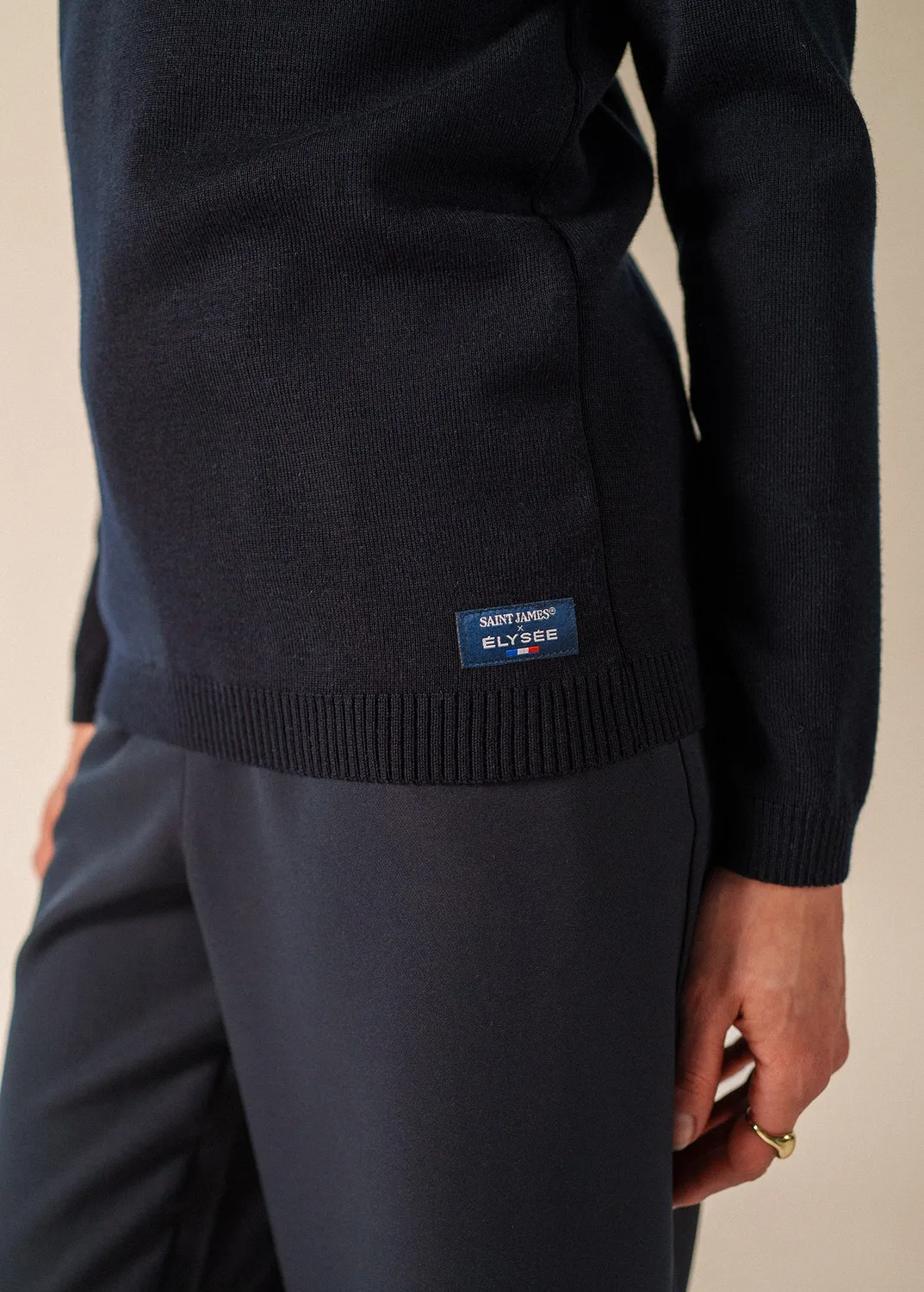 Saint James Brégançon x Elysée pull laine navy femme
