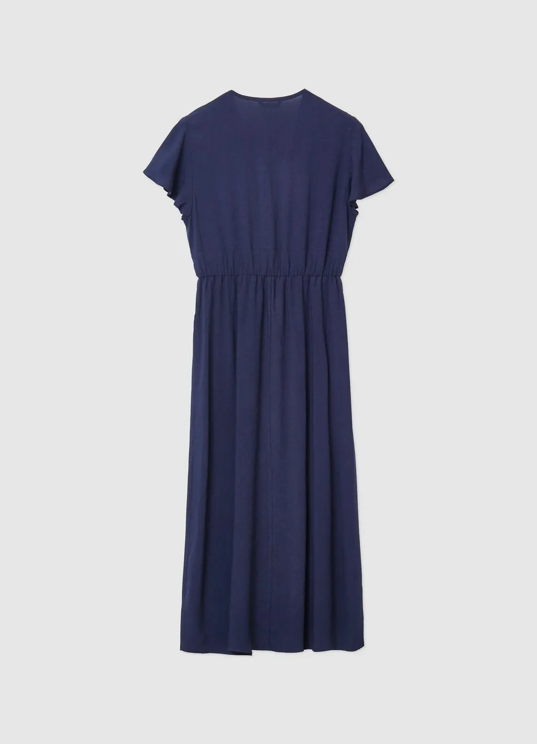 Calliope Atelier robe volants col V unie