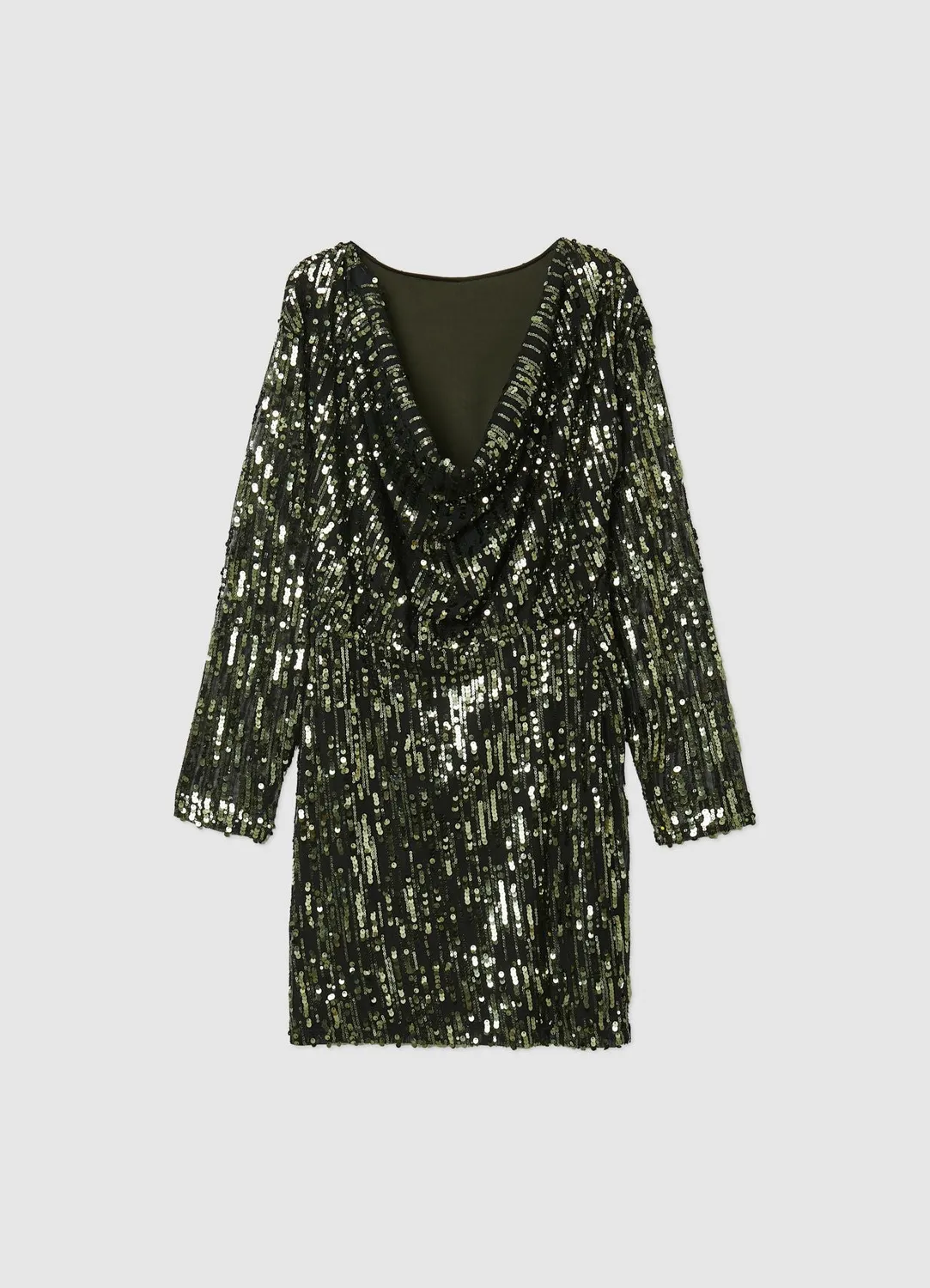 Calliope Atelier dos drapé robe courte paillettes soirée