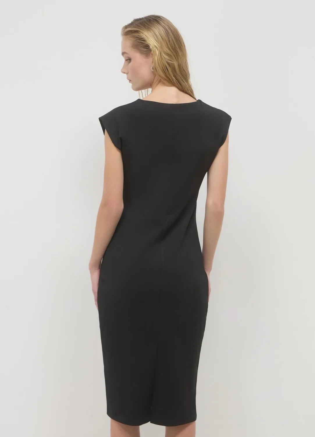 Calliope robe fourreau point milano femme sans manches