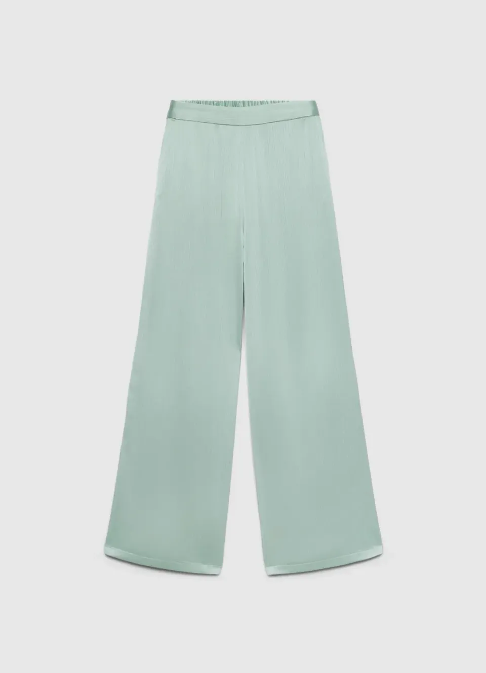 Calliope Palazzo pantalon similsatin femme taille haute