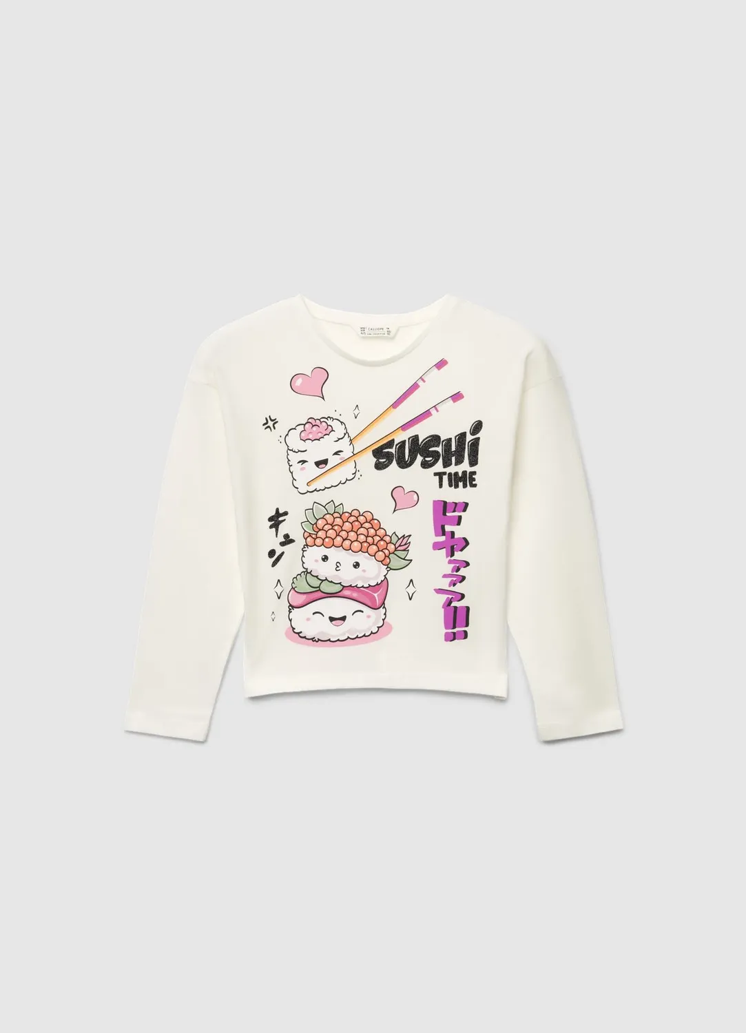 Calliope t-shirt imprimé fille manches longues