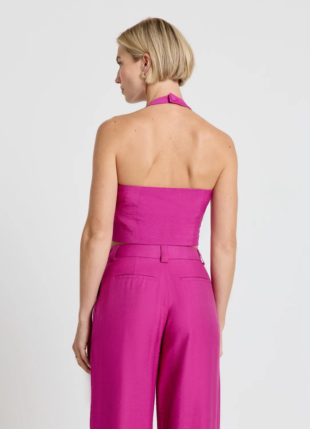 Calliope gilet halter gilet femme fleur tailleur
