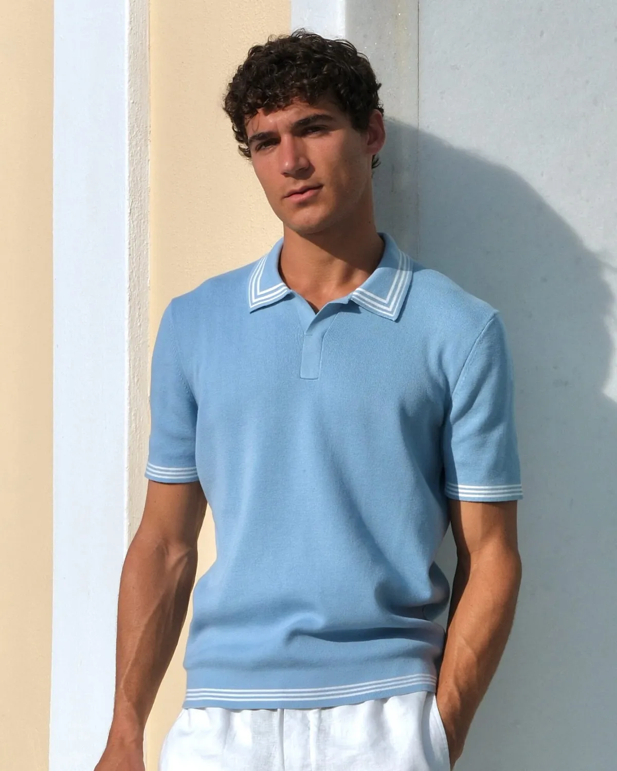 Sportscraft Finnley polo knit coton rayures homme