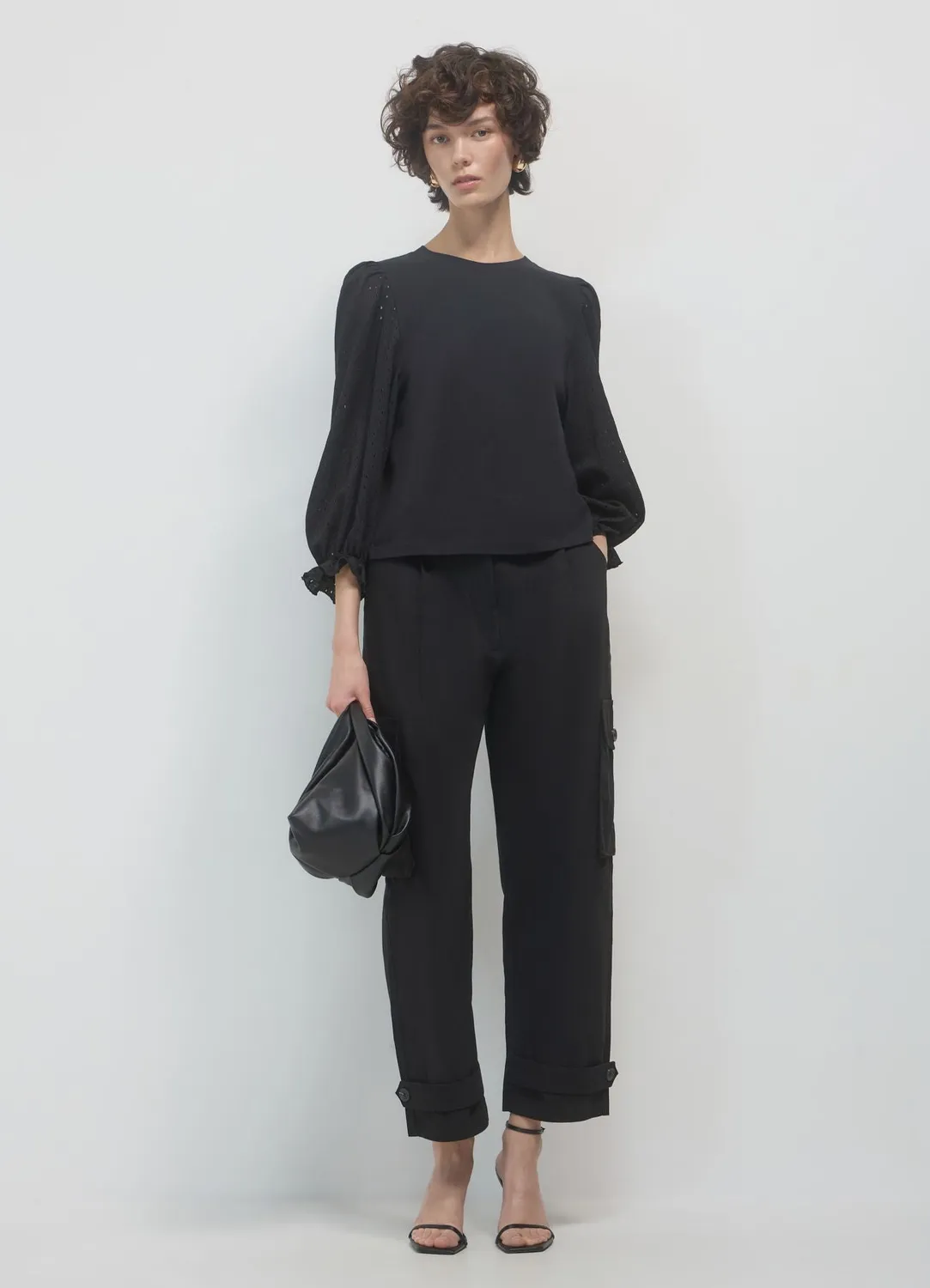 Calliope pantalon cargo femme à pinces coton