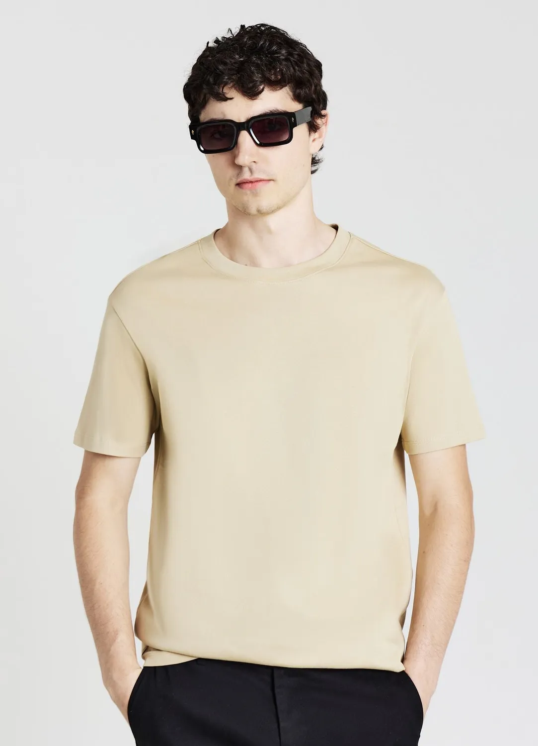 Calliope t-shirt col rond coton homme uni