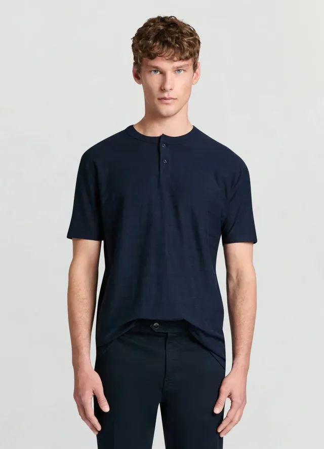 Calliope Serafino t-shirt homme rayures relief