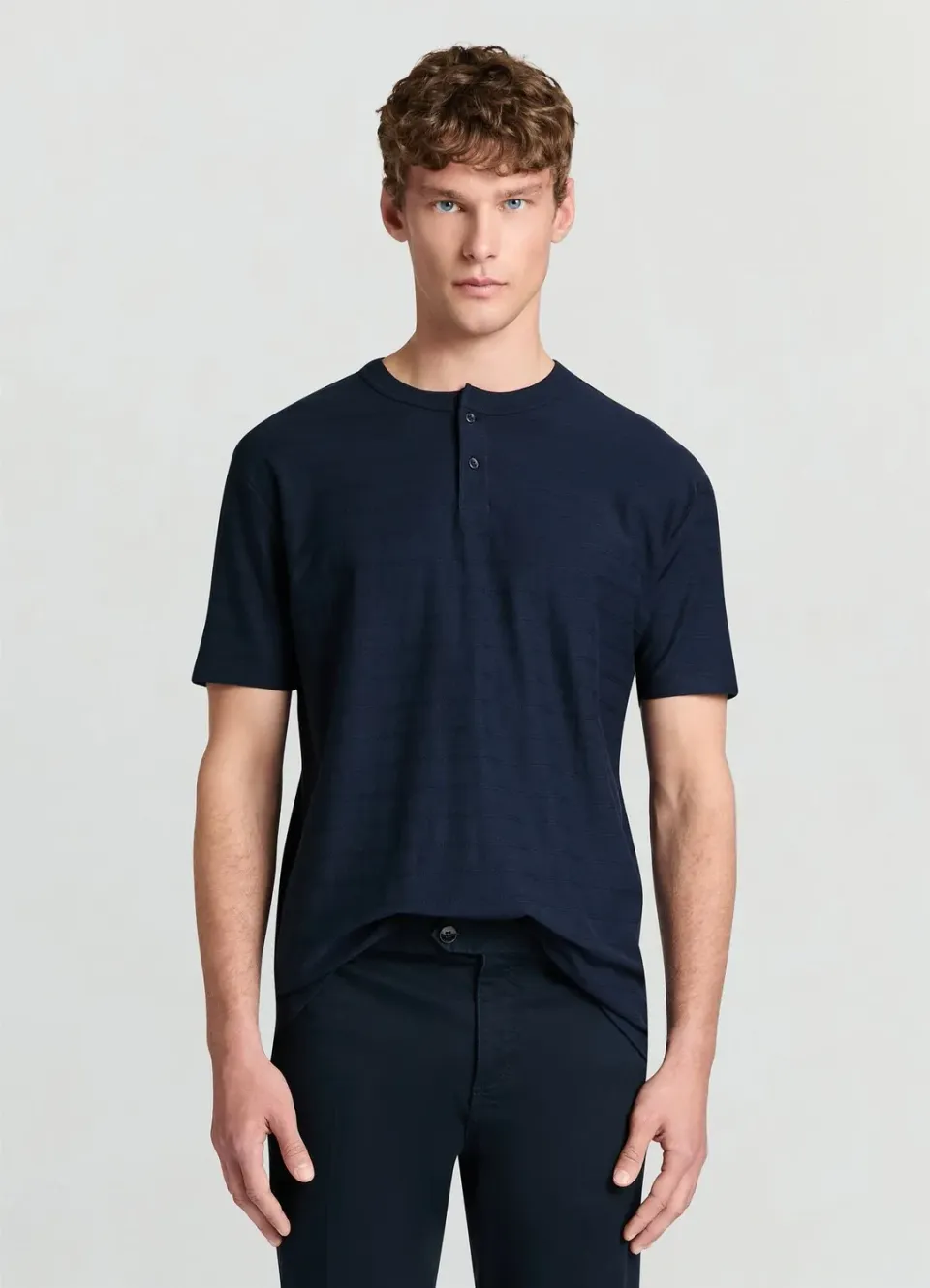 Calliope Serafino t-shirt homme rayures relief