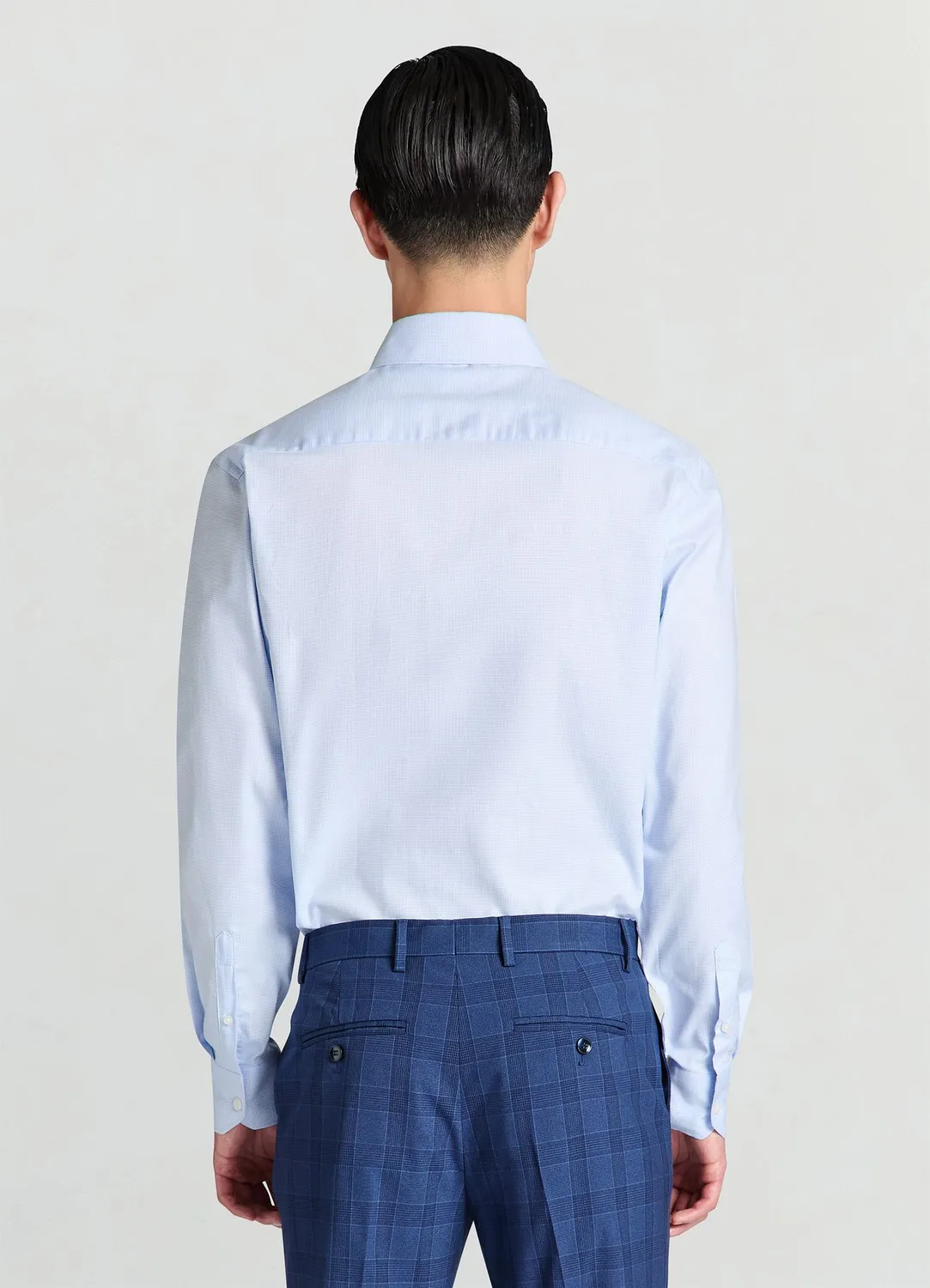 Calliope chemise micro-motifs homme manches longues