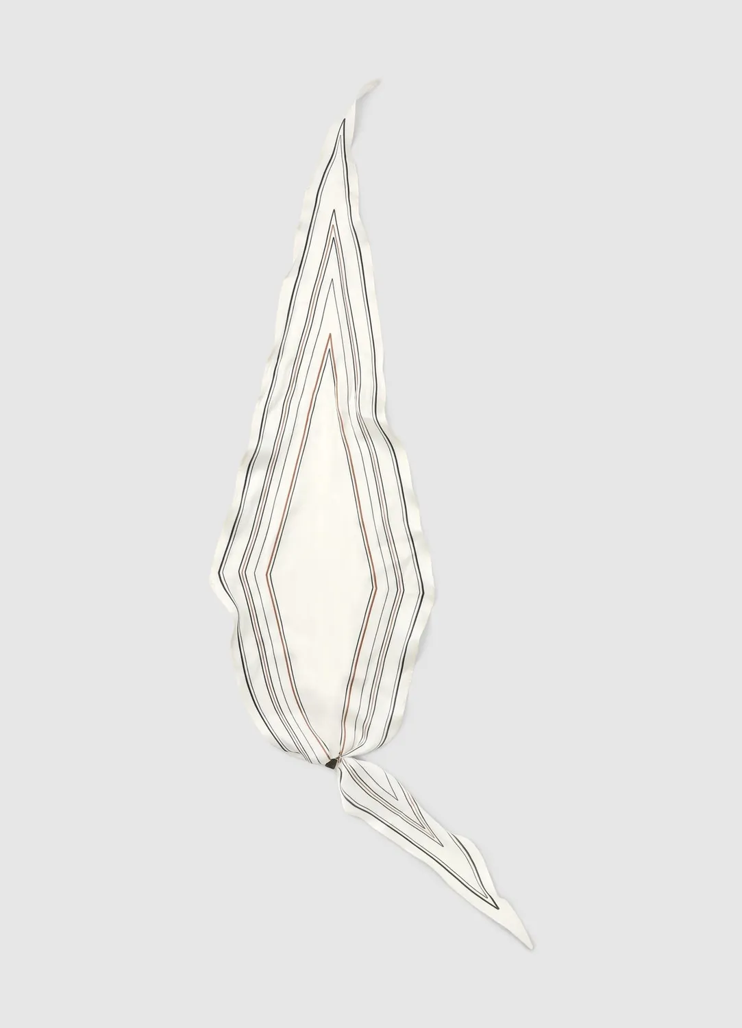 Calliope foulard rayé femme anneau métal