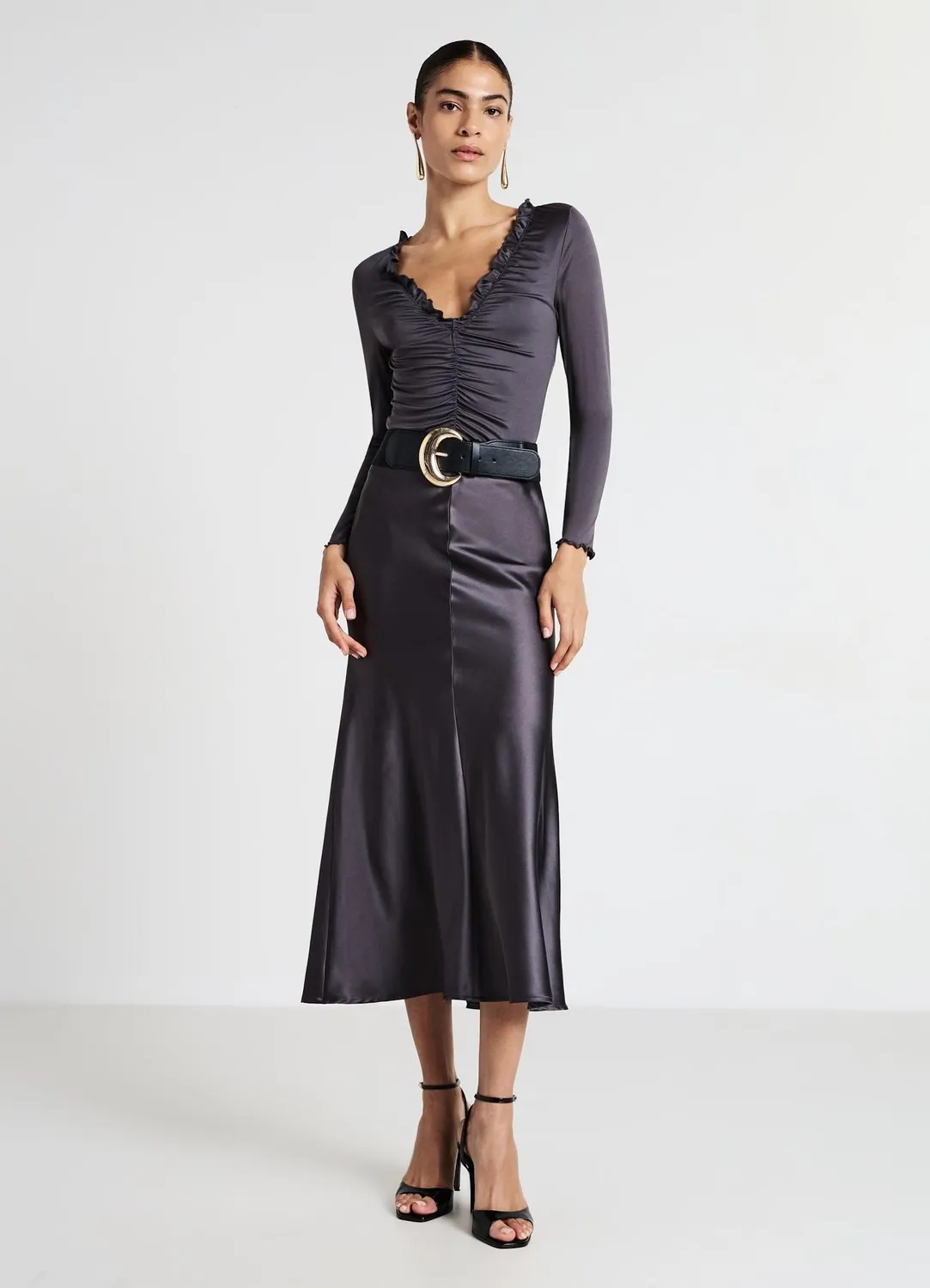 Calliope Body arriccio volant femme col V